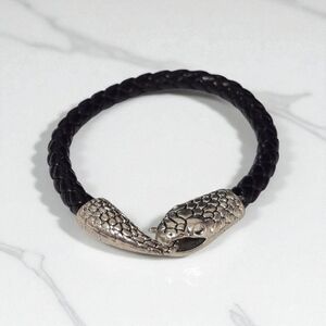 Handcrafted 7.5-Inch Leather Cord Unisex Bracelet